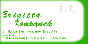 brigitta kompanek business card